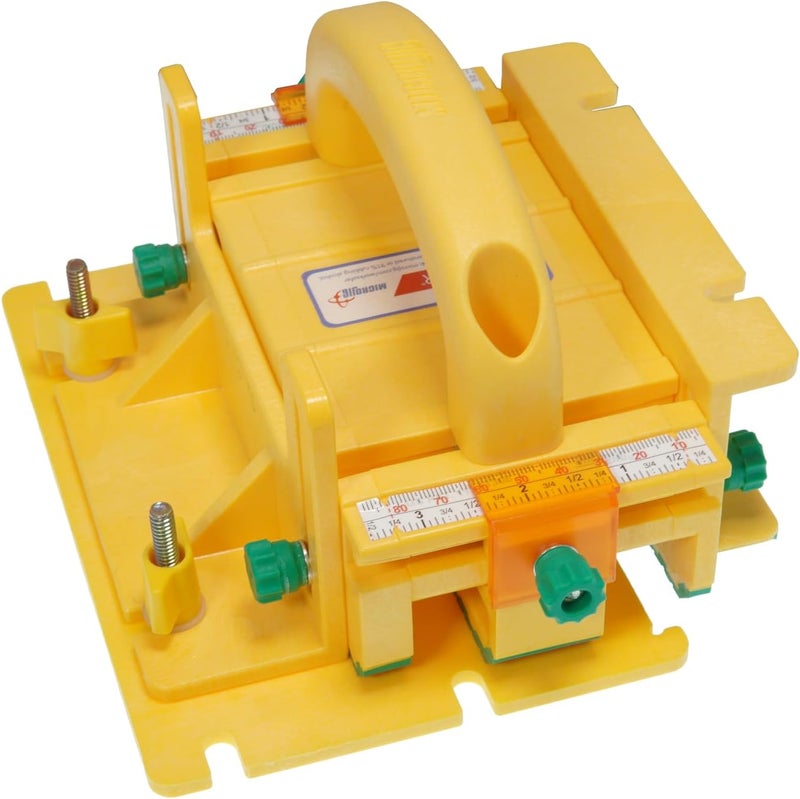 MICRO JIG GRR-RIPPER Pro 3D Pushblock for Safety, Precision and Control, 3-Dimensional Force System, Ideal for Router Table Saw and More, Includes SafeRip Kit, GR-200Pro, Yellow - Image 1